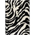 Well Woven Well Woven 70334 Madison Shag Safari Zebra Rug; Black - 3 ft. 3 in. x 5 ft. 3 in. 70334